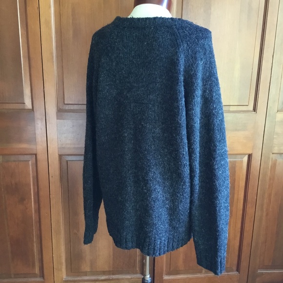 Cheap Monday Wool Blend Oversized Chunky Sweater With Cutouts Charcoal Grey - Picture 5 of 5